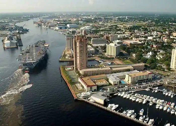 Bus to Norfolk, Virginia