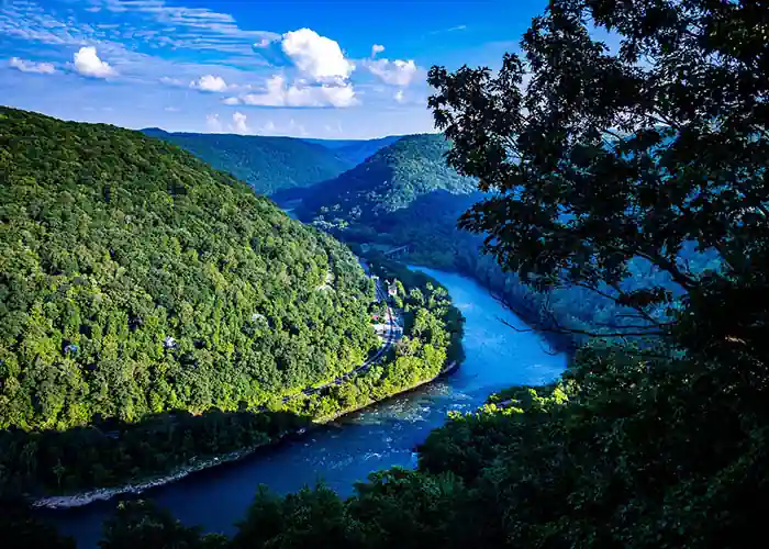 Bus to Snowshoe Mountain, West Virginia